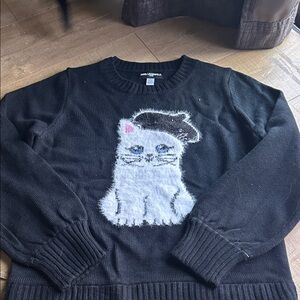 Karl Lagerfeld Black Cat Sweater